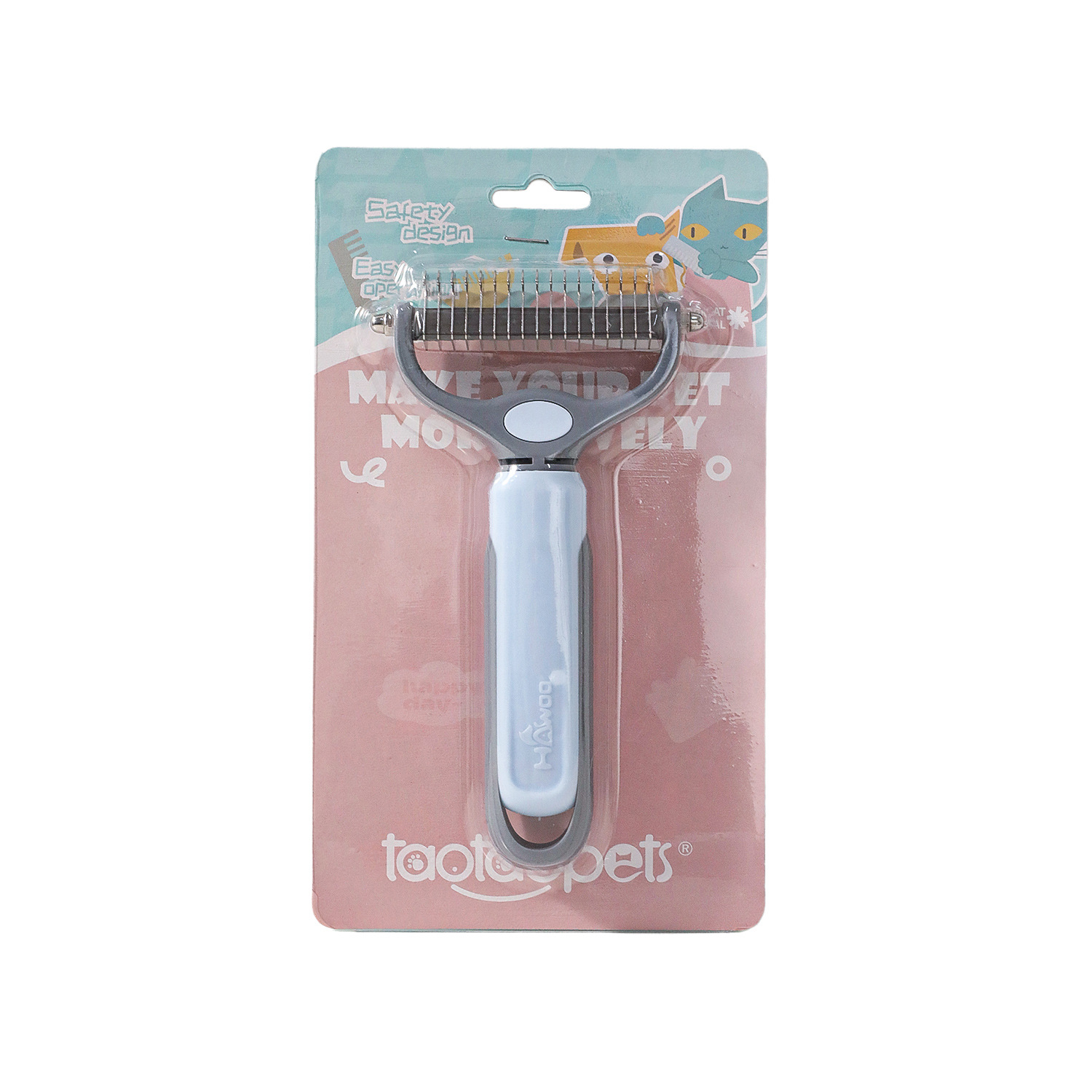 Peine de nudo abierto para mascotas simple de segunda generación de blackshell Peine de rastrillo para mascotas Peine anti-nudo para mascotas