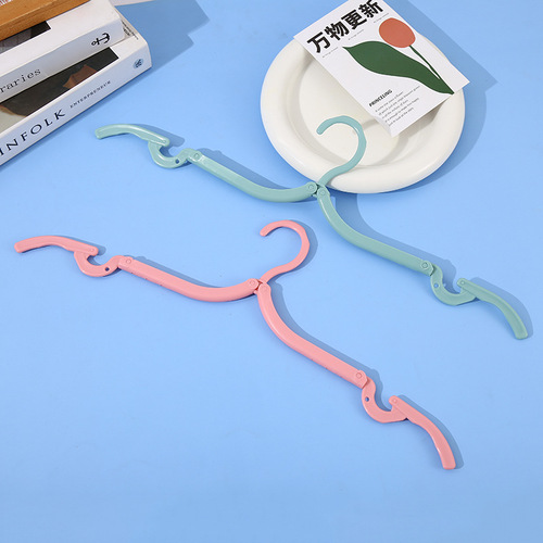 Manufacturer's Foldable Clothes Rack, Thick Model, Travel Portable Pants Rack, Household Anti-Slip Drying Underwear Rack, Plastic Foldable Clothes Rack