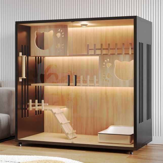 猫别墅实木猫笼子家用室内双层猫柜猫房宠物猫窝猫咪猫笼家用室内