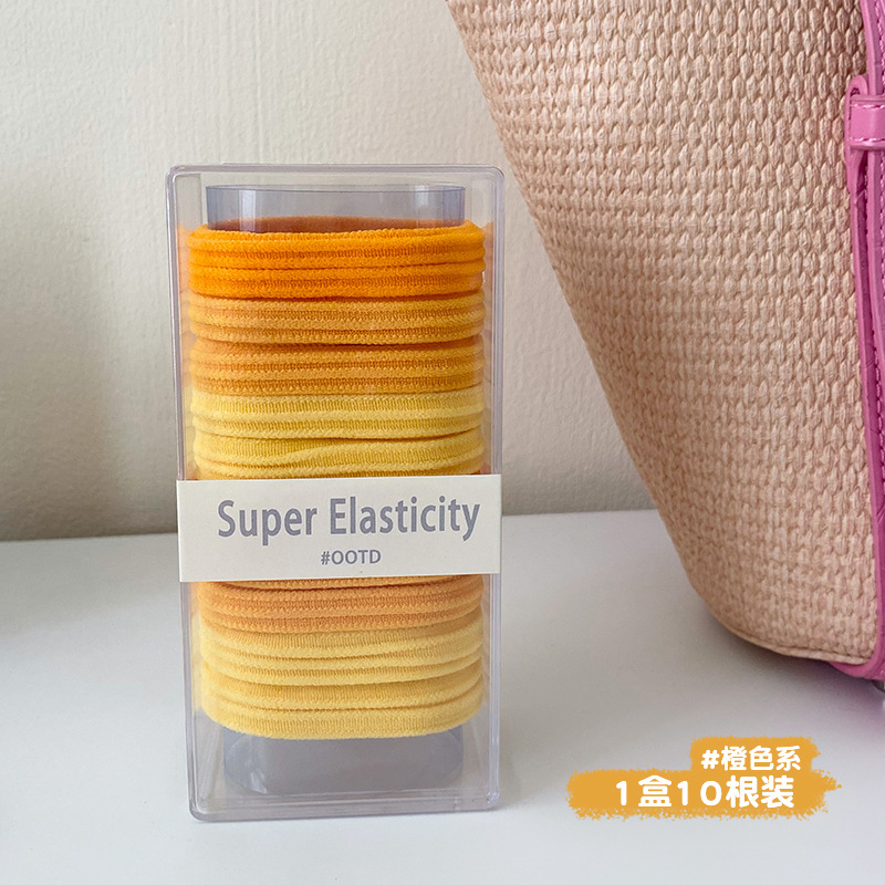 Pelo cuerda gruesa pelo banda no duele el pelo durable banda de goma pelo lazo tocado nuevo caramelo color básico alto elástico cuerda de pelo práctico