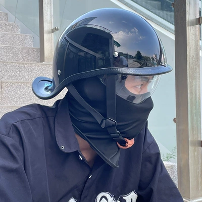 3C certification retro half helmet battery car helmet locomotive summer scoop helmet electric motorcycle helmet lightweight