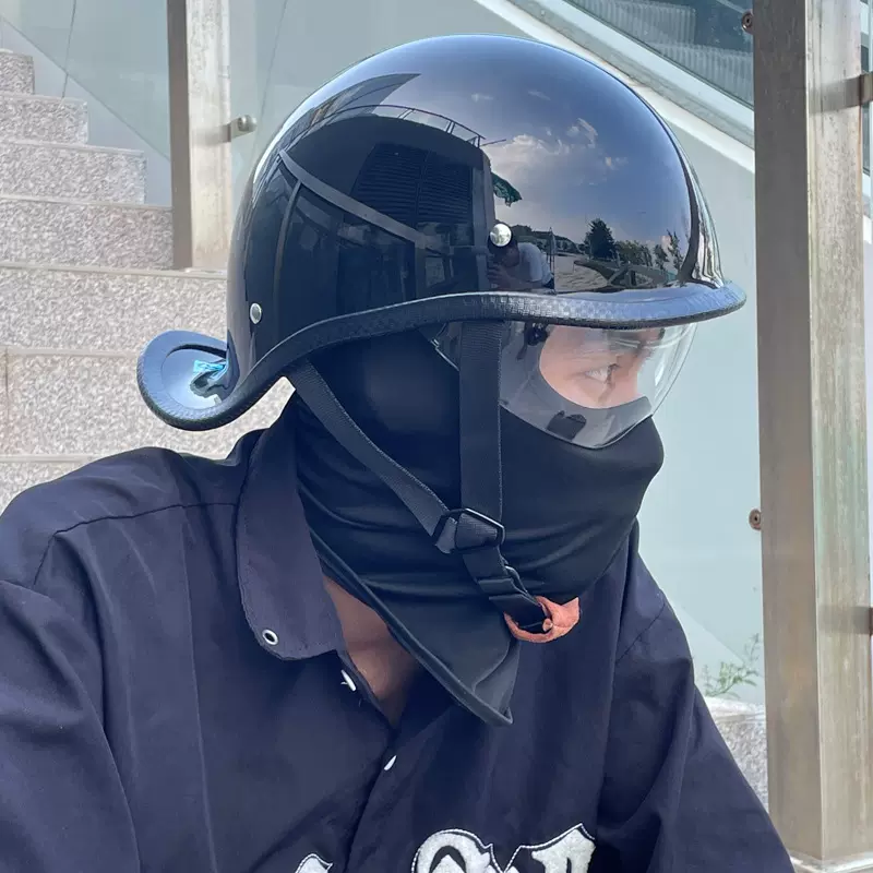 3C认证复古半盔电瓶车头盔机车夏季瓢盔电动摩托车安全帽轻便