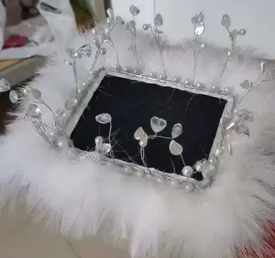 Anti-slip mat, instrument table mat furry mat - rectangular-fine-hair-crystal-bead-pad