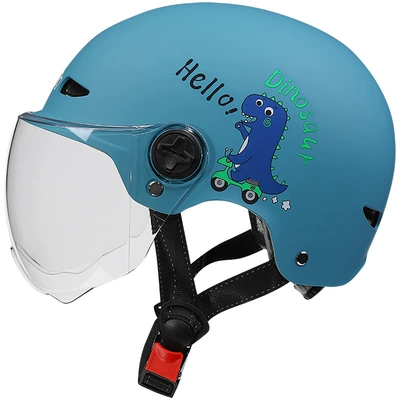 and Girls Summer Sunscreen Helmet – Motosiklet kaskı (dəbilqə) - wholesale-508-ice-blue-dinosaur
