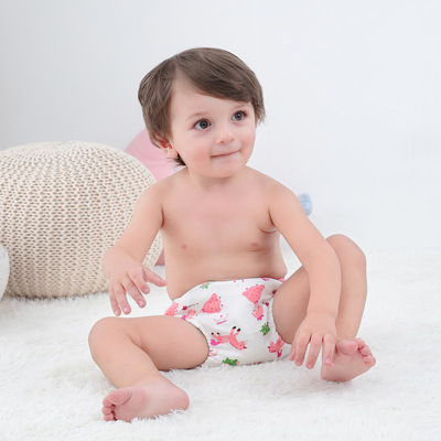 宝宝训练裤学习裤如厕可洗隔尿裤针织棉尿布裤