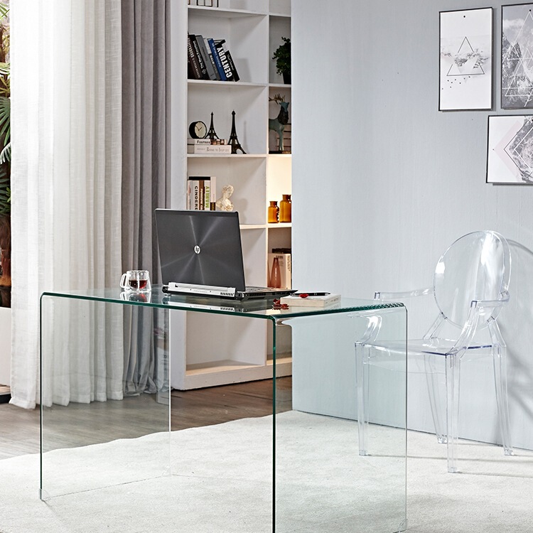 Simple Glass Computer Desk Desktop Home Small Desk Simple Notebook Modern Desk Writing Desk Office Tω