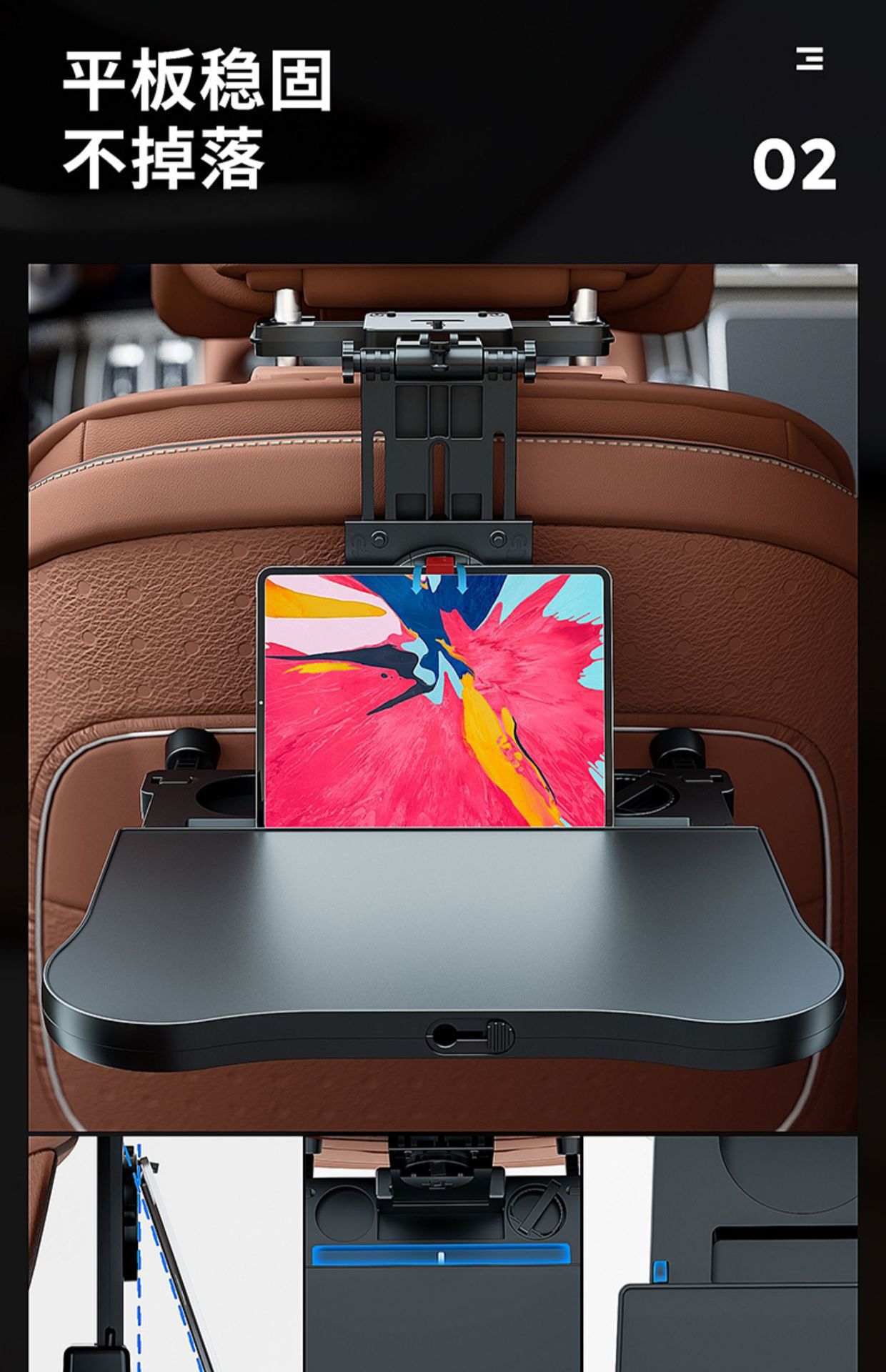 Car Table, Car Elbow Rest, Seat Gap Storage, Car Main Driver Water Cup Holder, Dining Table