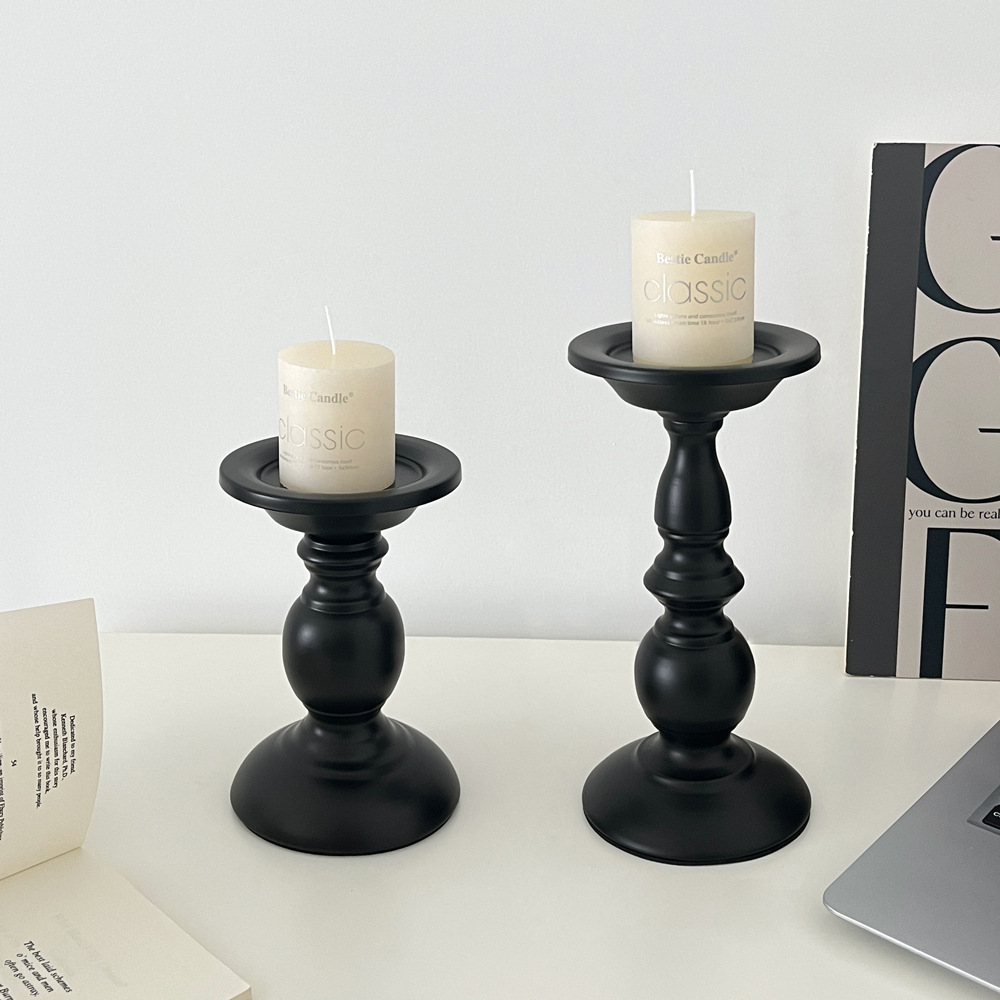 Candelabro americano Candelabro Cena Candelabro Decoración de atmósfera Candelabro de hierro forjado negro