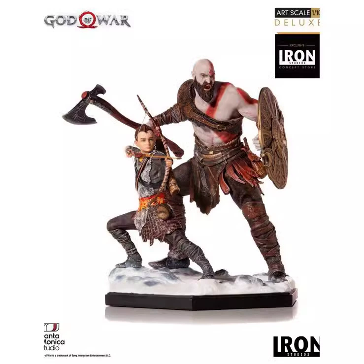 Iron Studios Brazil фабричная фигурка-статуэтка "Кратос отец и сын" 1/10, модель-украшение