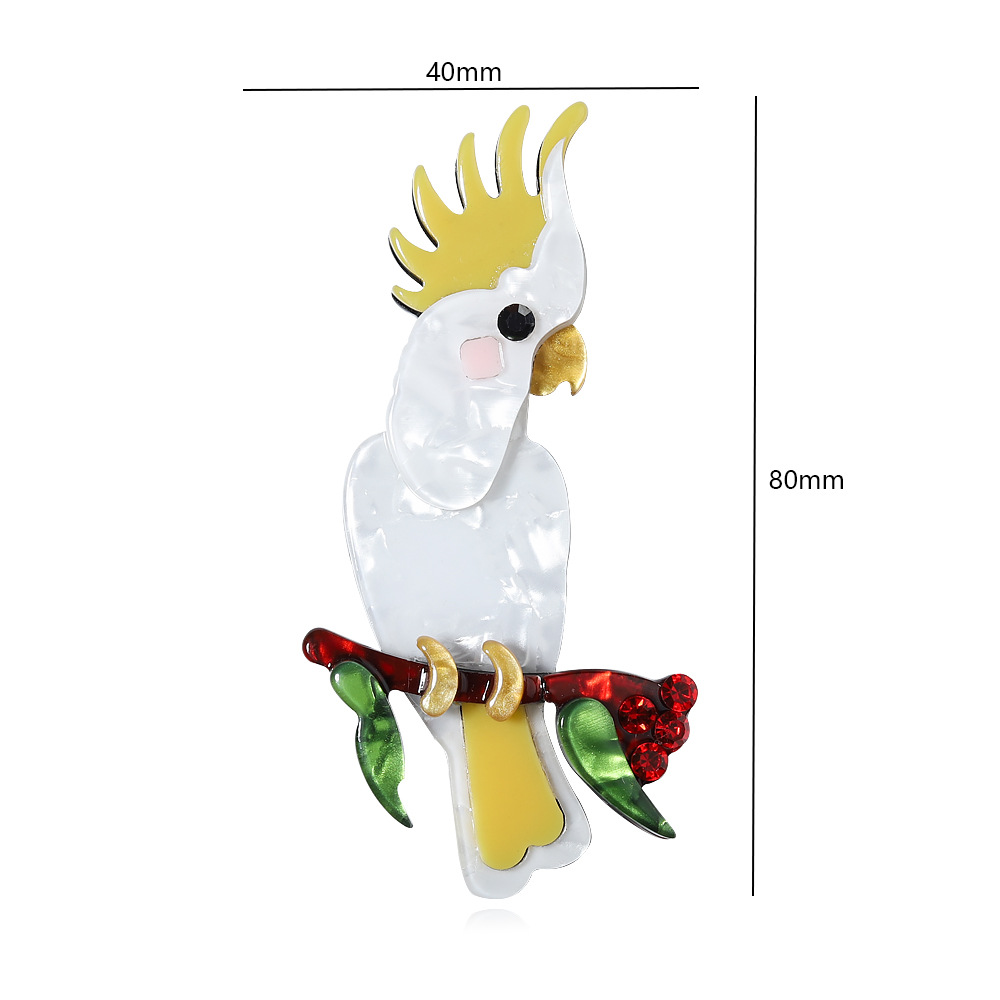 14g Weight Original Design Pin Parrot Arylic Stoving Varnish Unisex Brooches