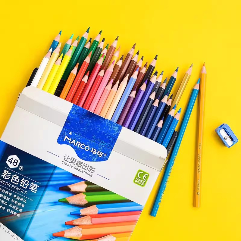 [Precio fresco] Marco 4300 lápiz de color aceitoso Marco de color 72 colores 48 colores pintados a mano para estudiantes