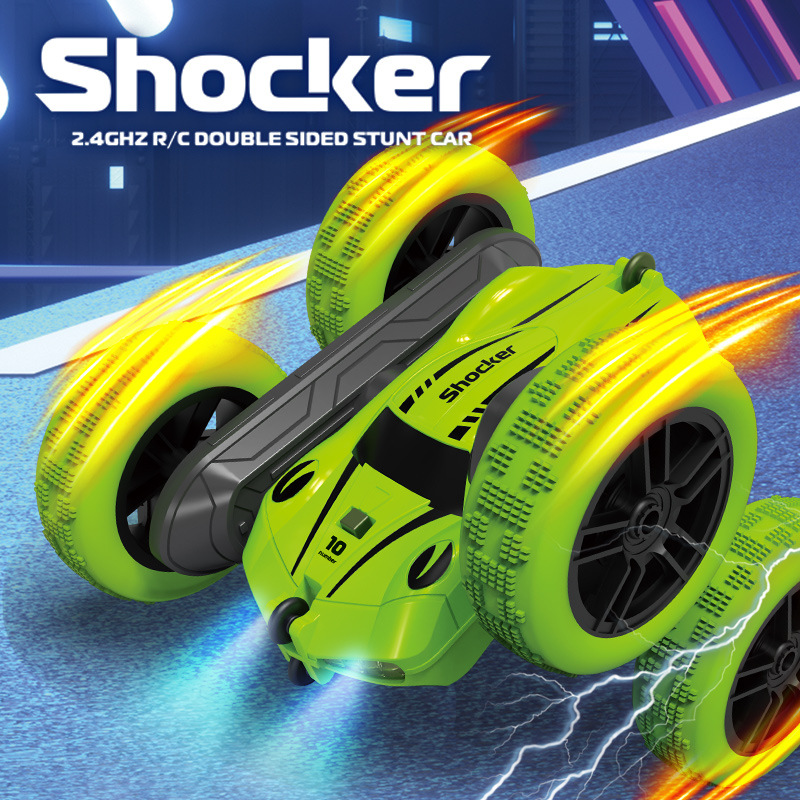 Transfronterizos 2.4G control remoto truco de luces frescas camión de volcado recargable de doble cara coche de control remoto