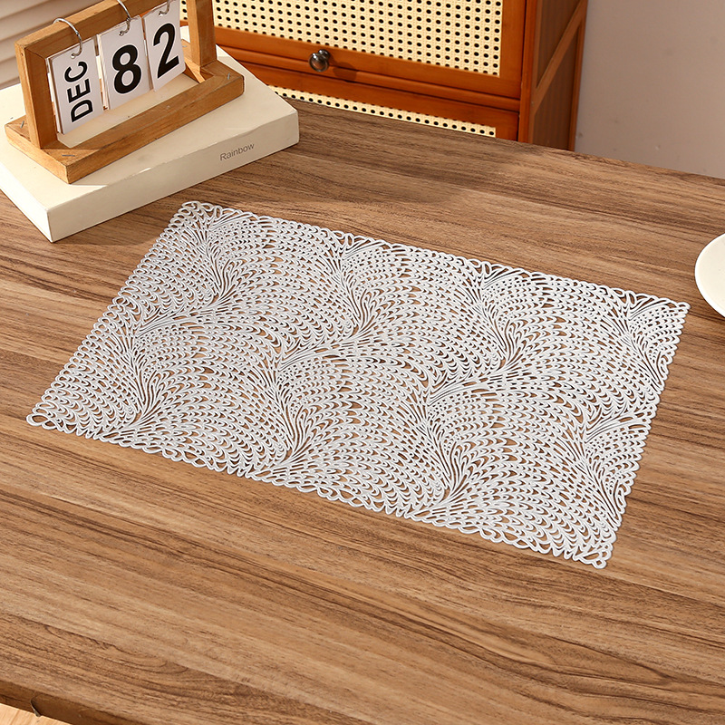 Atmosfera europea rectangular PVC almohadilla de café aislamiento térmico cojín hueco de lujo ligero almohadilla de aislamiento térmico impermeable