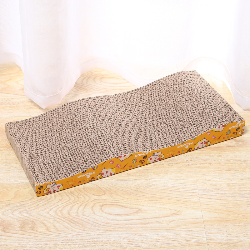 Tablero del rasguño del gato engrosado resistente a los arañazos durable de alta densidad gato juguete ola desechable azulejo papel mascota gato suministros