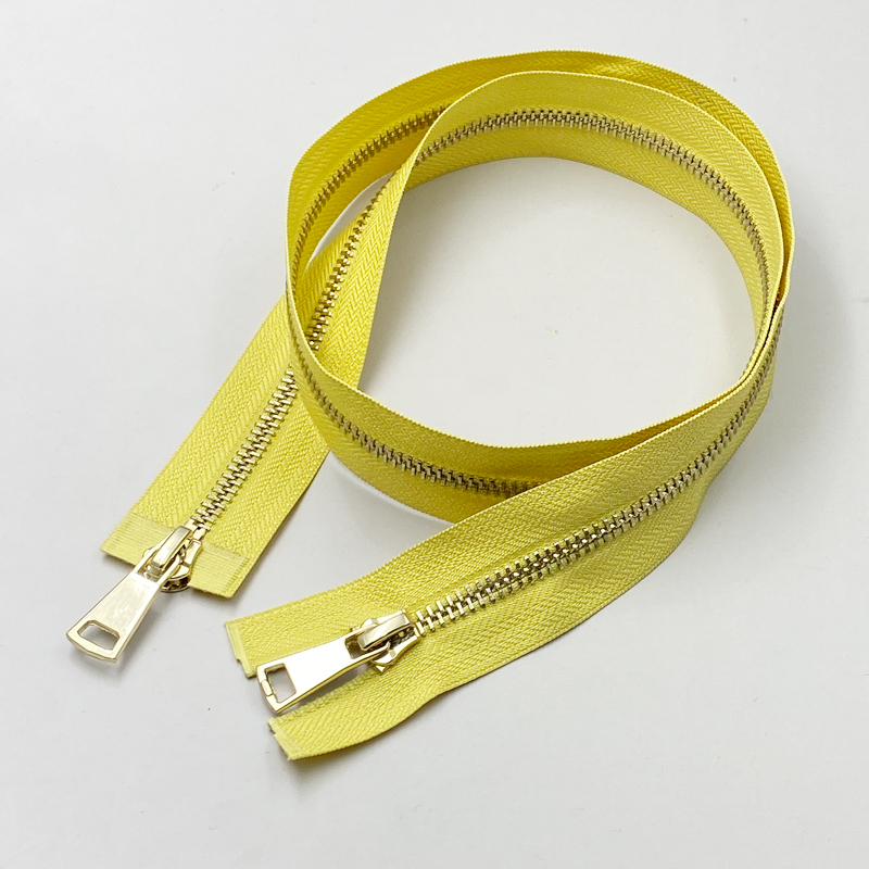 5#金属拉链双开尾双头羽绒服上衣风衣卫衣长款外套双向哈衣铜王金