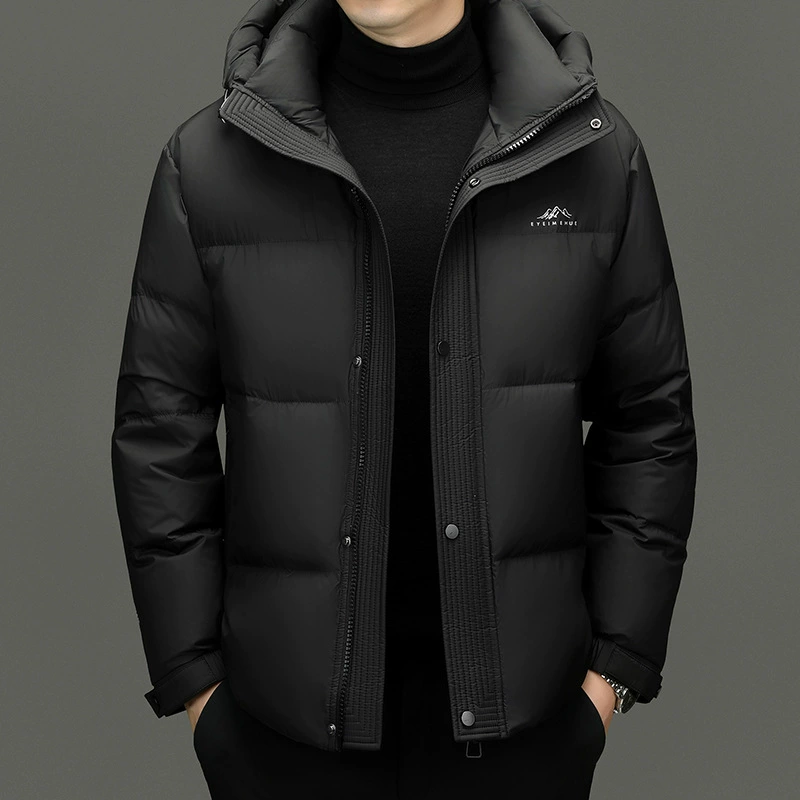 品牌 Short winter removable velvet keep warm down jacket for leisure, duck down