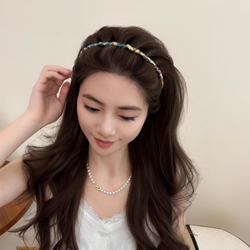 高颅顶波浪发箍女2025新款防滑带齿发卡日常外戴压发发捆头箍头饰|undefined