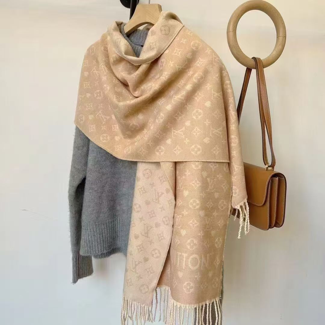 Louis Vuitton Monogram Scarf Beige