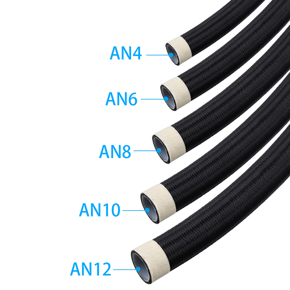 Car Modification Ptfe Stainless Steel Wire Braided Oil Pipe An4-An12 Tetrafluoroethylene Fuel Pipe