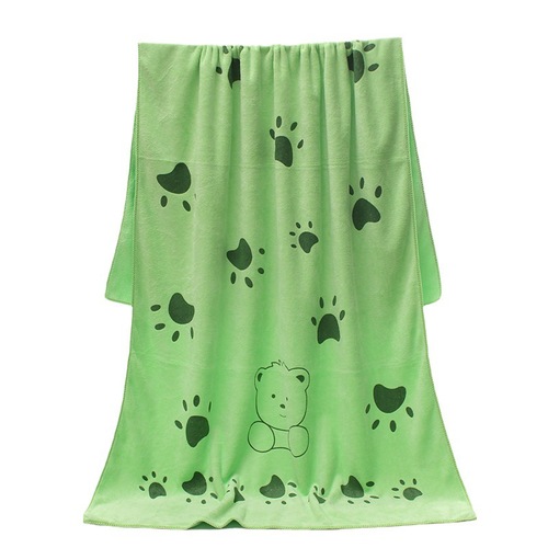 Manufacturer wholesale microfiber 350g 70*140 multi-flower cartoon printed large bath towel supermarket gift bath towel