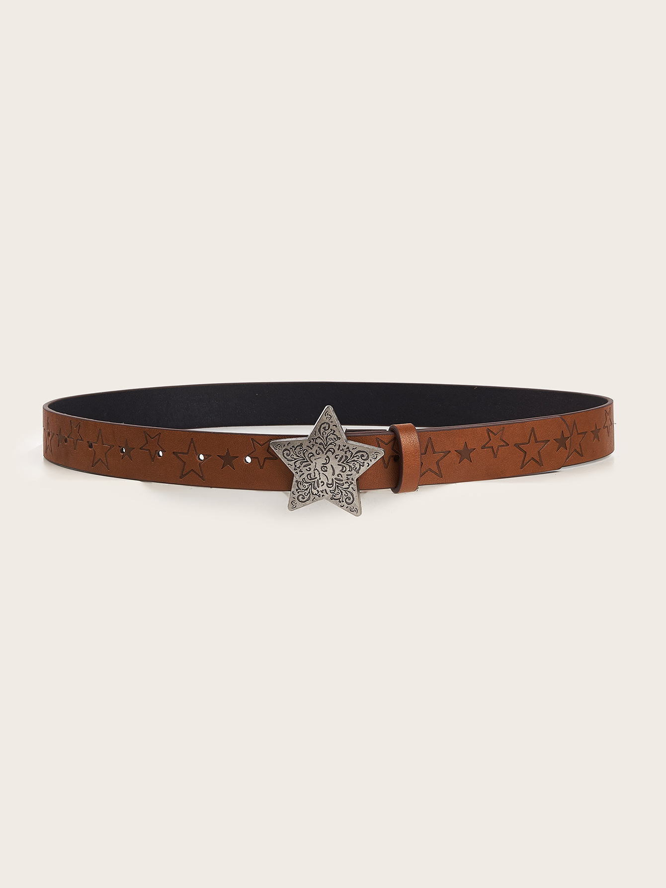 1 Piece Quantity Casual, Daily Occasion Retro Star Pu Leather Alloy Women's Leather Belts