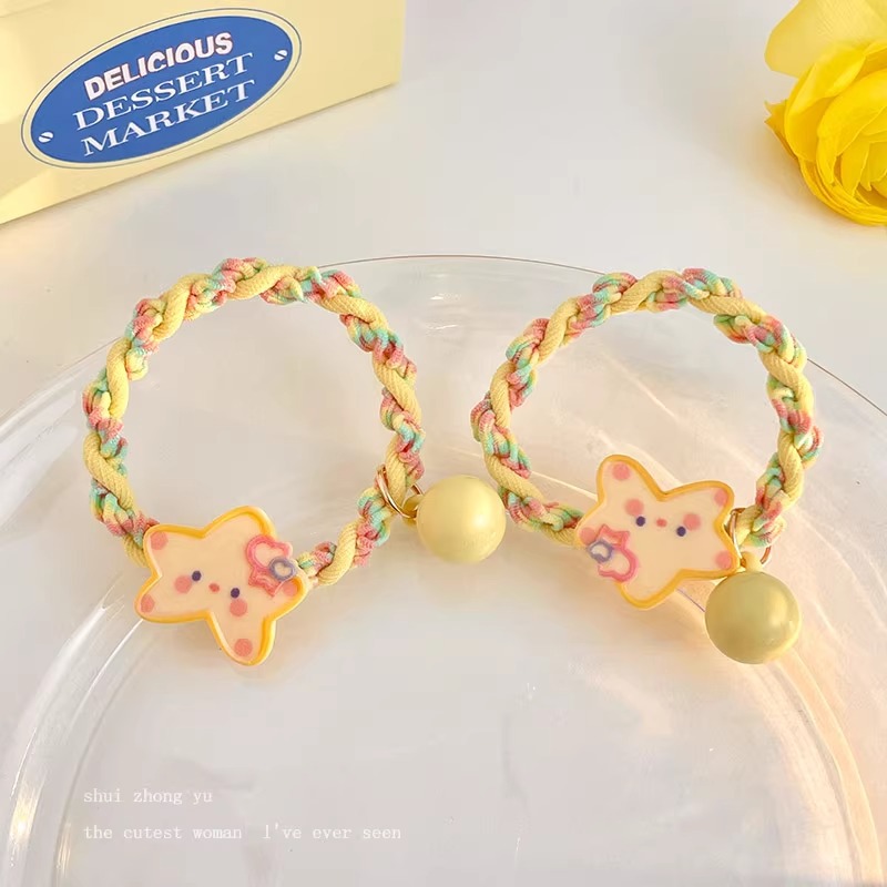 Crema amarilla Linda horquilla accesorios para el cabello femenino frente lado pelo roto flequillo clip estudiante horquilla niños clip tocado