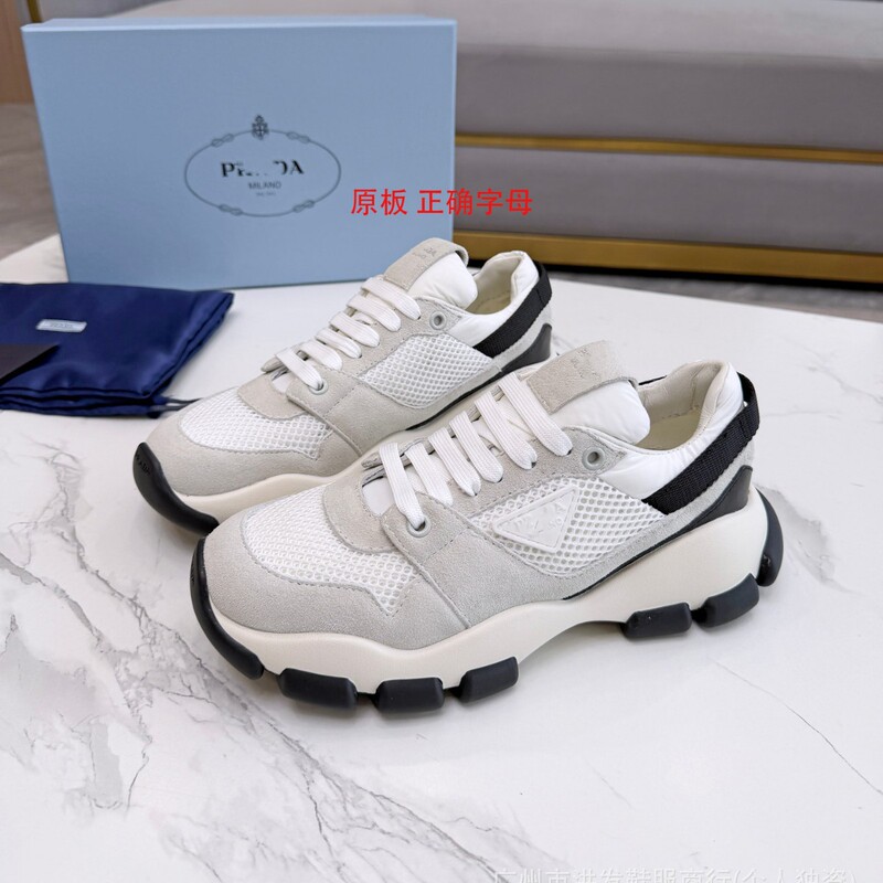 P Brand Shoes with Triangle Logo 2026 New Model Sports Women's Shoes Running Shoes Summer Thin Mesh Shoes Casual Breathable Unisex Shoes