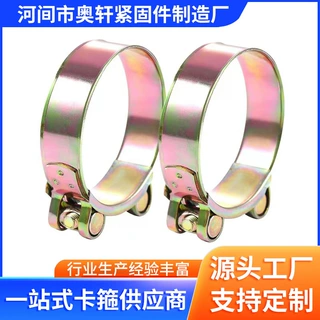 河北厂家直供欧式强力喉箍碳钢镀彩锌卡箍加宽加厚管卡 量大从优