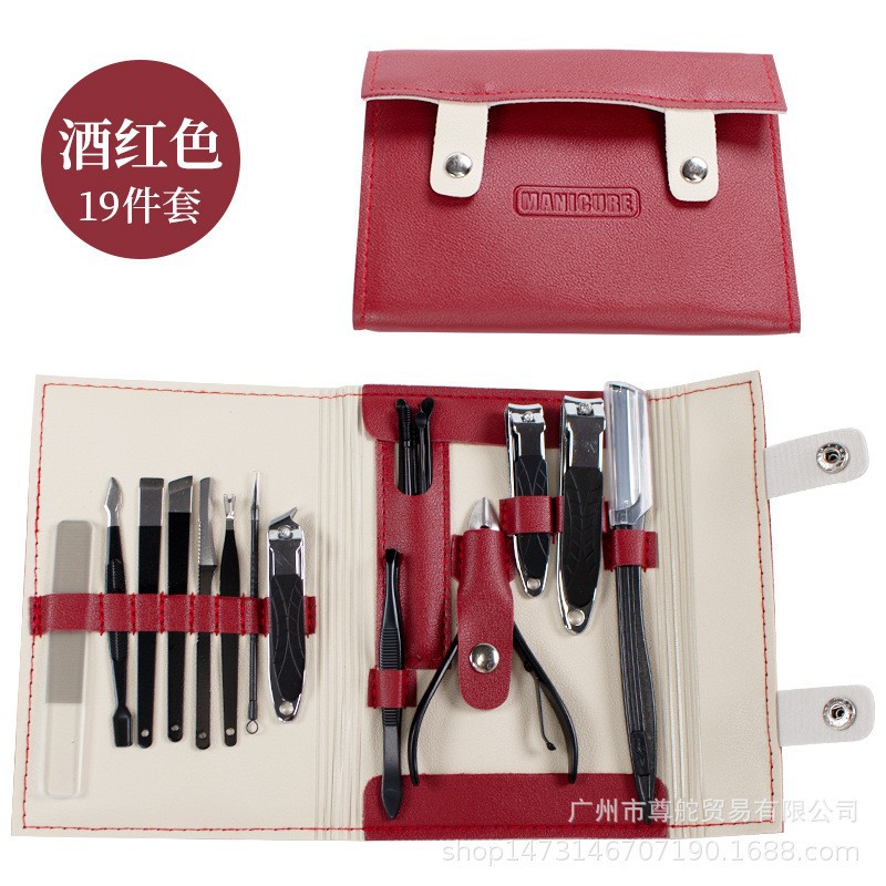 Uñas de acero inoxidable verde, cuchillo de pedicura, juego de herramientas de uñas, juego completo de cortaúñas, juego completo de cortaúñas, juego completo de cortaúñas al por mayor