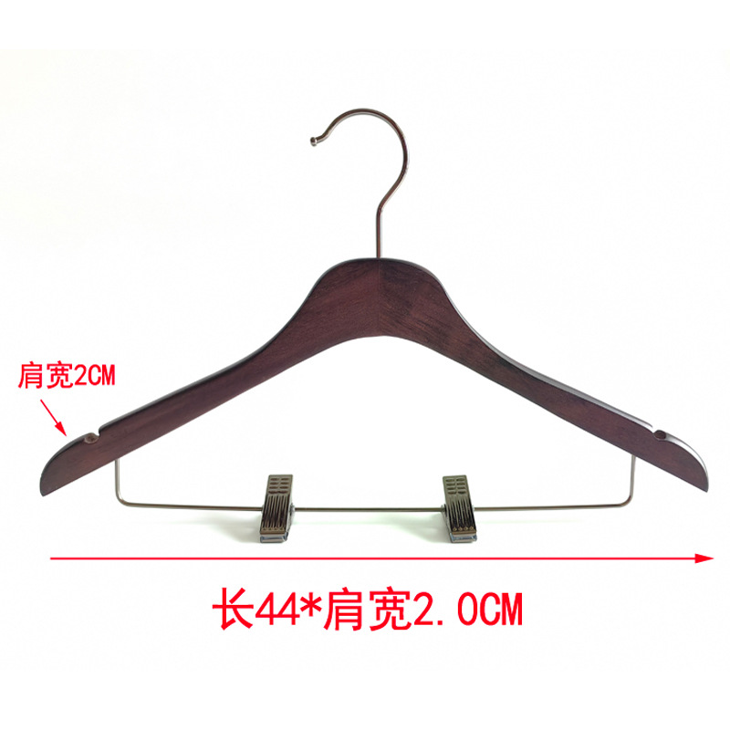 Ruisen percha de madera al por mayor fábrica directa tienda de ropa de pelo Hotel traje pantalones rack percha de madera maciza percha de madera percha de ropa