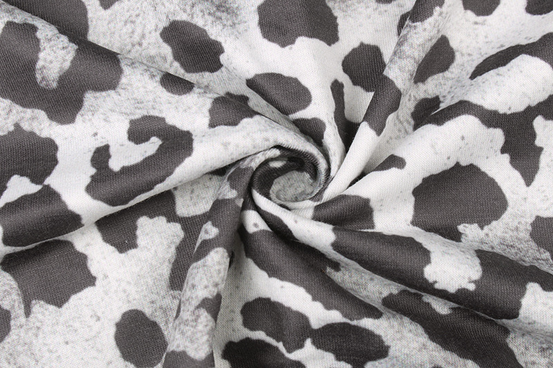 stripes leopard print stitching short-sleeved pocket casual T-shirt  NSZH52456