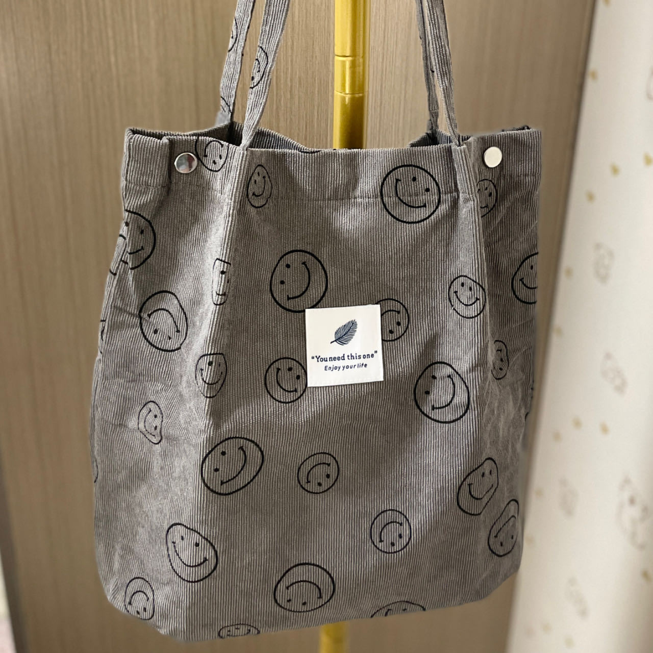 Versión coreana del bolso de lona de pana, bolso de almacenamiento portátil, bolso femenino, bolso de hombro de todo fósforo literario de gran capacidad, spot femenino al por mayor