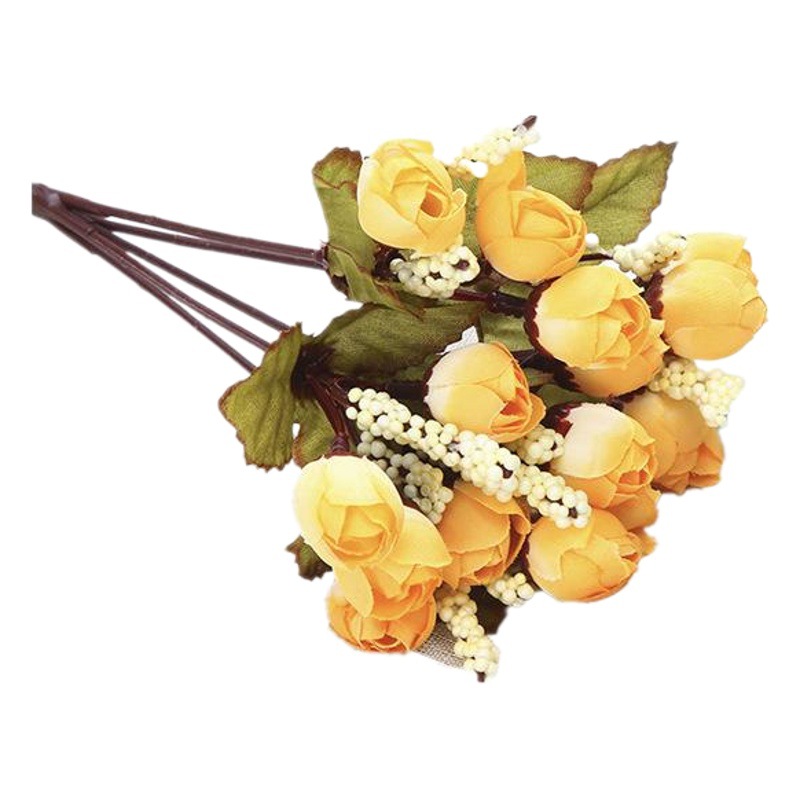 Simulación 15 otoño estrella brotes Rosa brotes boda celebración flor estrella brotes pulgar Rosa fábrica al por mayor