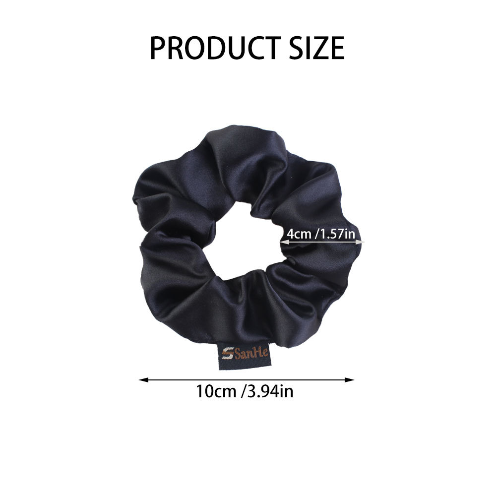 10g Weight Hair Tie Hair Accessories Type 1 Piece Quantity Casual, Daily Occasion satin Material Solid Color Pattern Women's Gender Simple Style Style Simple Style Women's Solid Color Satin Hair Tie 2