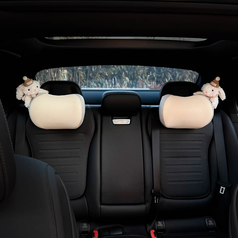 2025 nuevo reposacabezas de automóviles almohada de cuello almohada de asiento de cintura de automóvil adorable creativo algodón de memoria