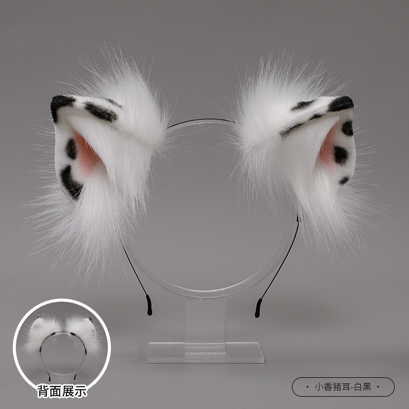 De una sola pieza hecha a mano bestia artificial oreja lindo JK tocado Lolita accesorios para el cabello Lolita pequeña diadema fragante oreja de cerdo