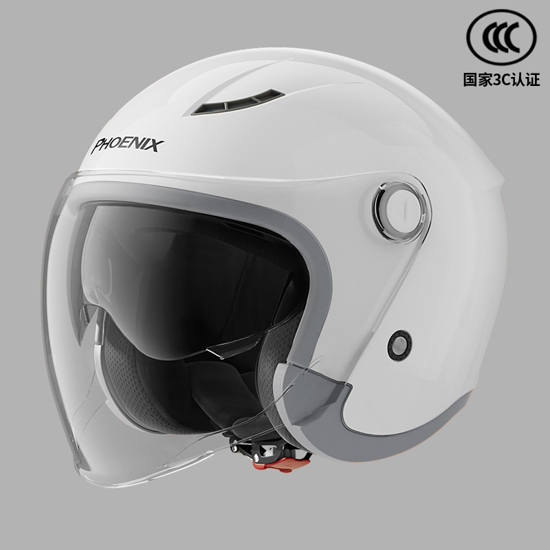 Motocicleta coche eléctrico casco hombres y mujeres Invierno Polar forrado caliente batería coche tapa medio casco cuatro estaciones universal casco completo al por mayor