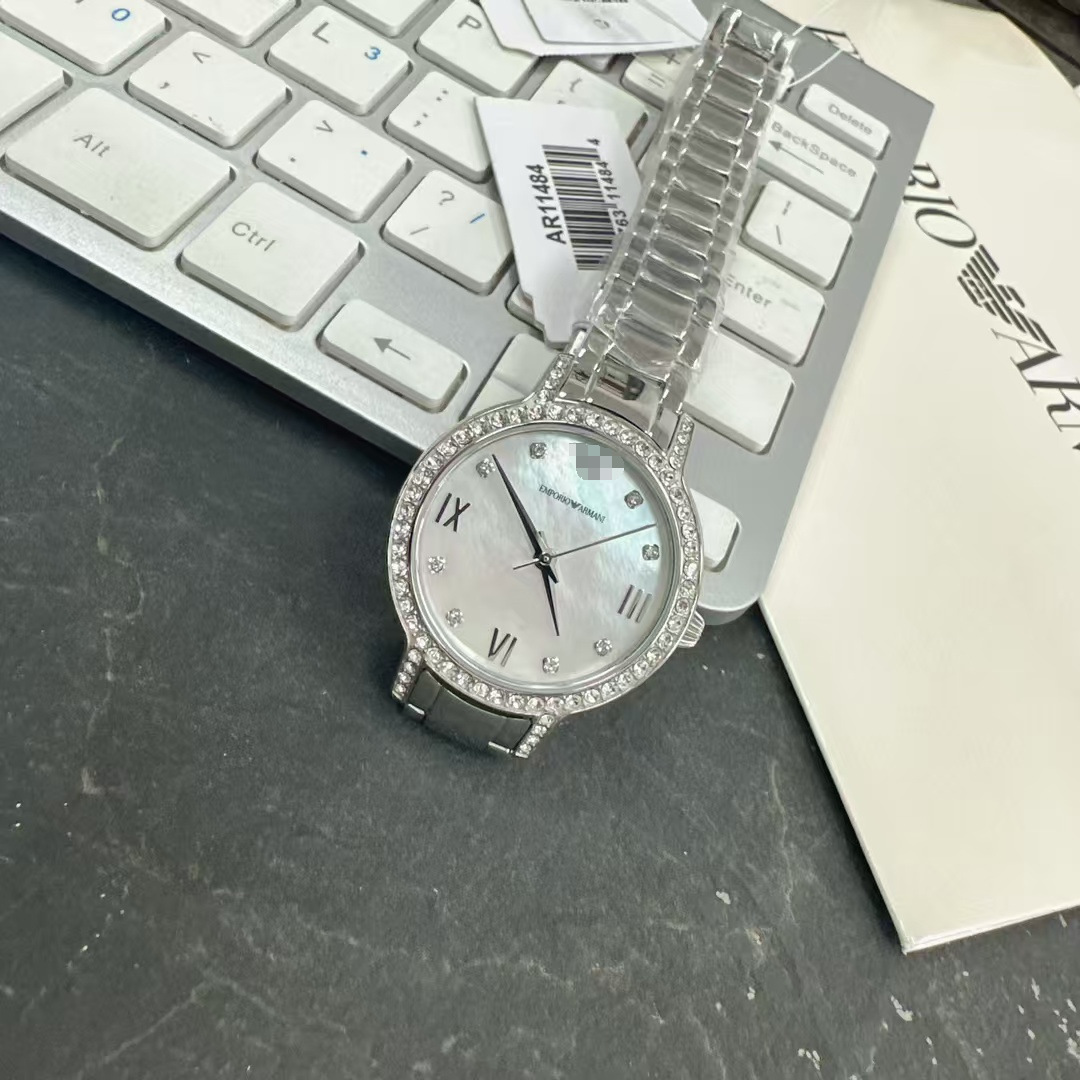 Abbey Manni Watch Wholesale New Full Diamond Quartz Waterproof Fashion Women's Watch Steel AR11484