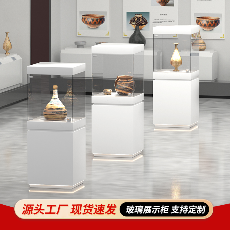 博物馆、瓷器玻璃展示柜、化妆品陈列柜、玻璃展柜 可