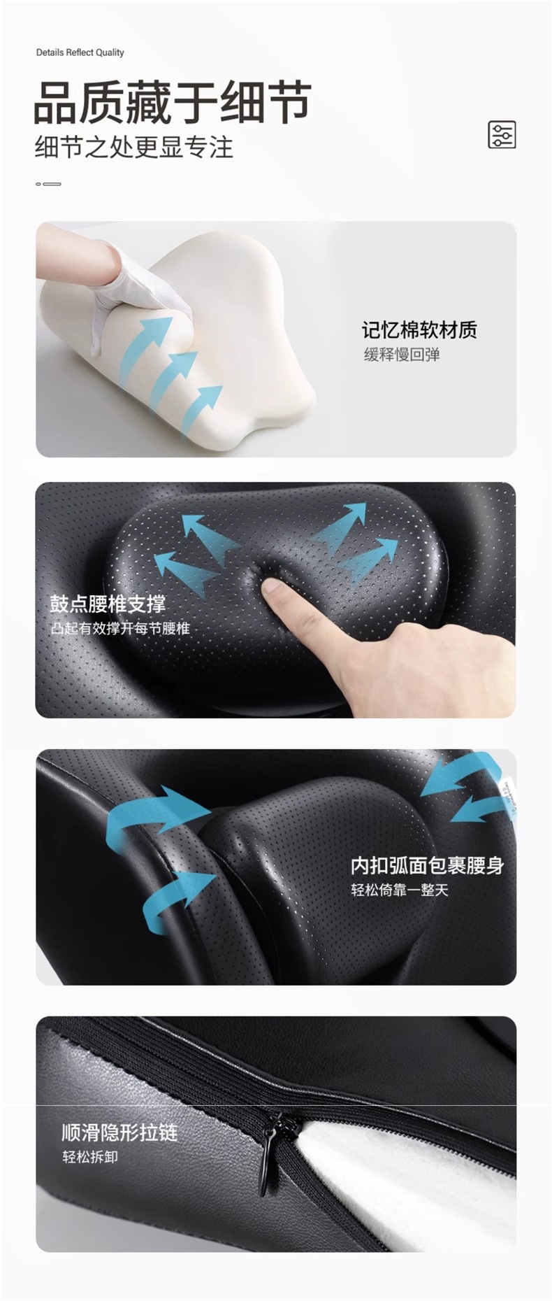 Shangli Car Lumbar Support Cushion for Drivers - Driver's Seat Lumbar Support Pillow for Car