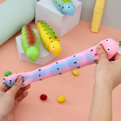 Unzip Caterpillar Simulation Flour Squeeze Toy, Slime Worm Stress Reliever—Soft Squishy for Kids to Release Tension and Vent Energy, Available for Resale