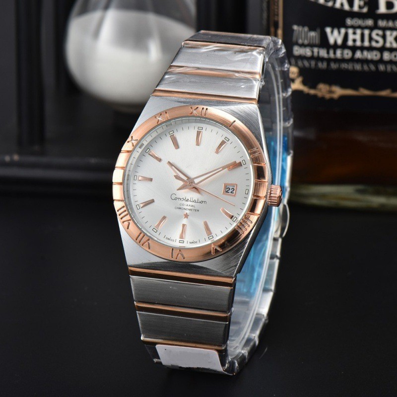 Cross-Border European Double Eagle Constellation Series Trendy Fashion Couple Watches Steel Band Quartz Watches Source Factory