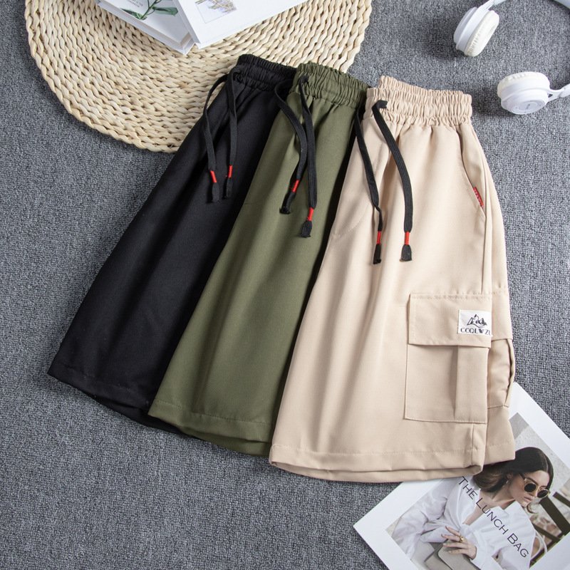 Pantalones cortos de herramienta de verano sueltos de tirada casuales 2025 nuevos pantalones rectos para hombres jóvenes deportivos cómodos