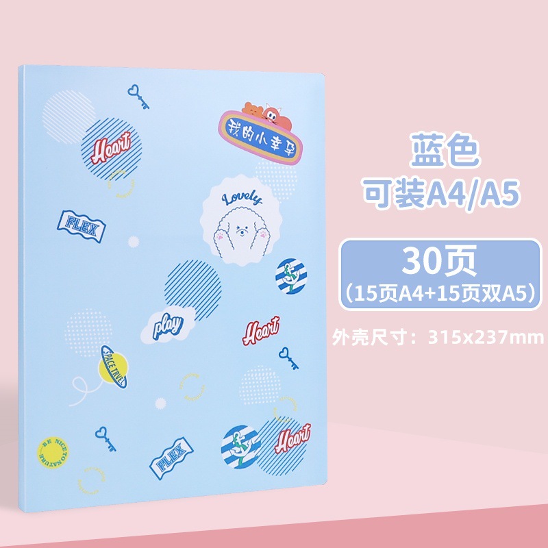 A4 registro de registro de registro de ultrasonido del embarazo de mujeres embarazadas carpeta portátil