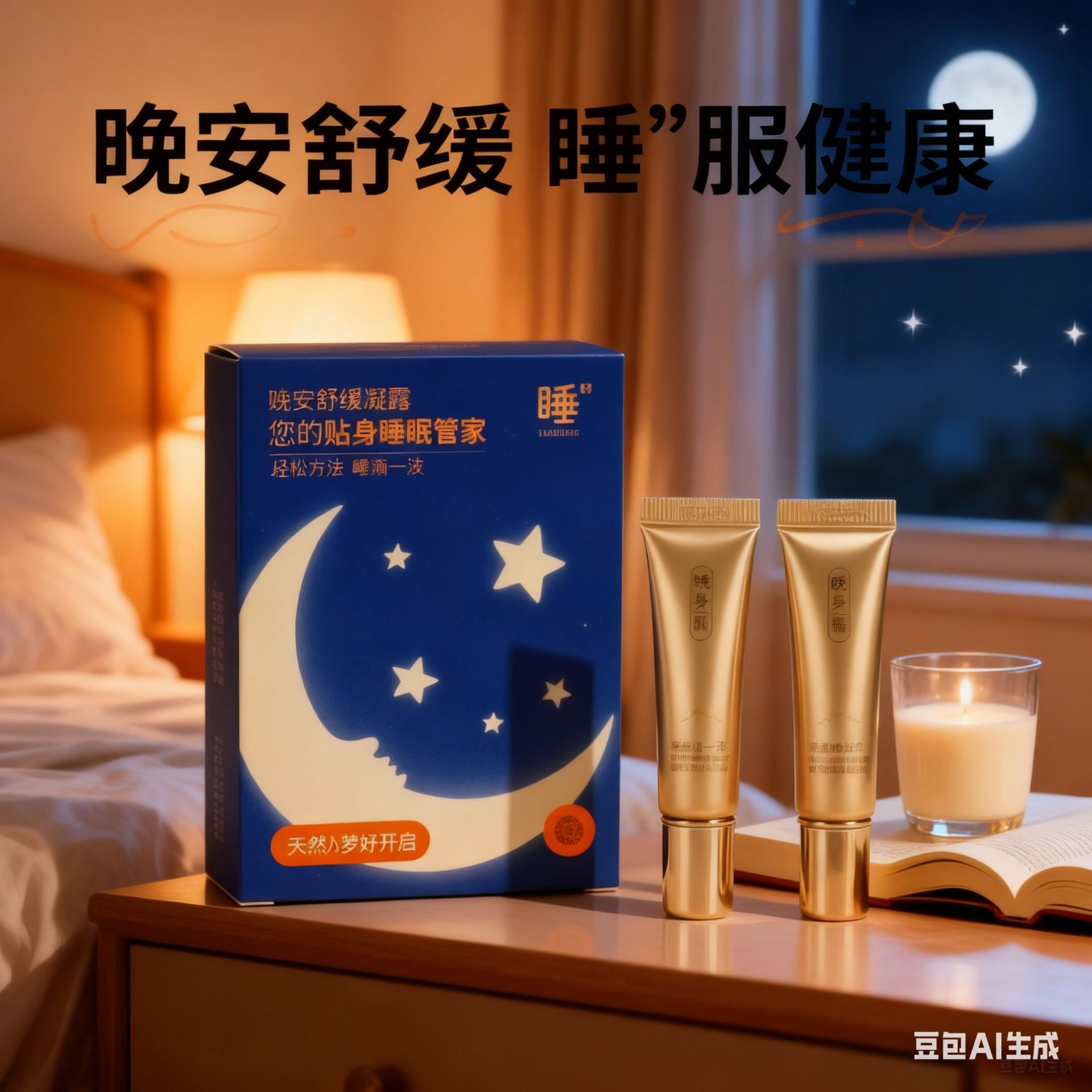 跨级QFSN晚安舒缓凝露舒适入睡喷雾放松心情草本睡眠凝胶系列厂家|ru