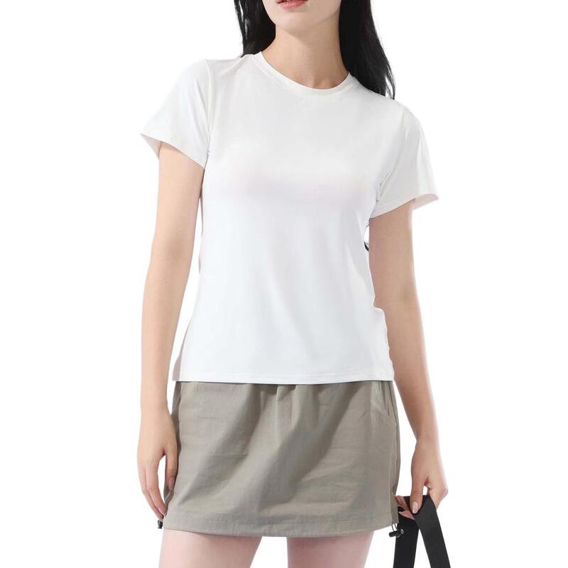 日焼け止めアイスシルク Tシャツ女性と男性のための夏半袖ルーズドレープ速乾性 Tシャツスポーツとレジャートップ|undefined