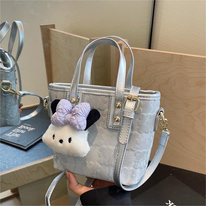 Bolsa de cubo de mano de moda coreana para mujeres primavera y verano 2024 nuevo nicho casual de moda universal mochila de hombro