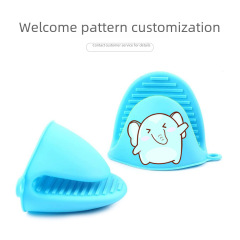 Thickened 45g Silicone Two-Finger Oven Mitt Heat Insulating High-Temperature Microwave Baking Glove Wholesale