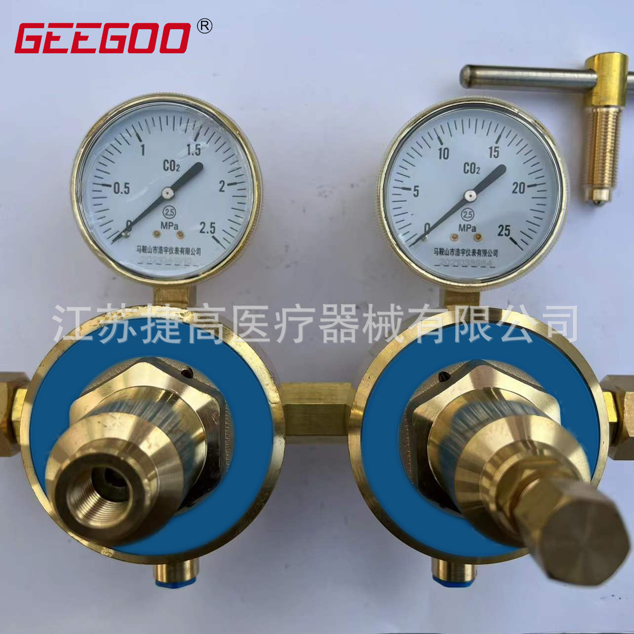 减压器 二氧化碳双级双表减压器YQJ-11黄铜减压阀