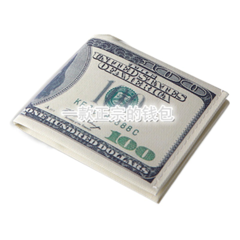 Creative Wallet Cross-border Wholesale New Printed Country Coin Pattern Canvas Short Wallet Card Bag in stock